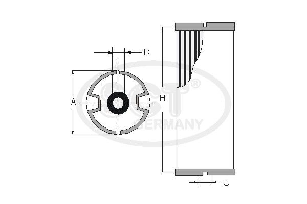 SCT GERMANY Degvielas filtrs SC 7048 P